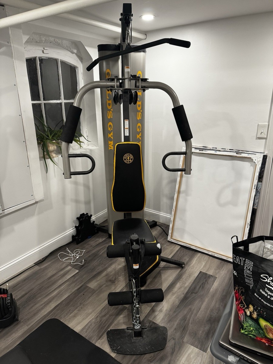 Golds Gym Xr 55 Home Gym Equipment With Stack Of 5 Weights | eBay