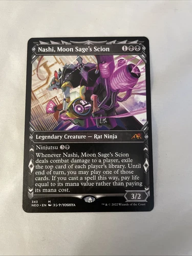 MTG / Nashi, Moon Sage's Scion / NEO / #343 / Regular (Showcase) / Mythic / NM - Picture 1 of 2