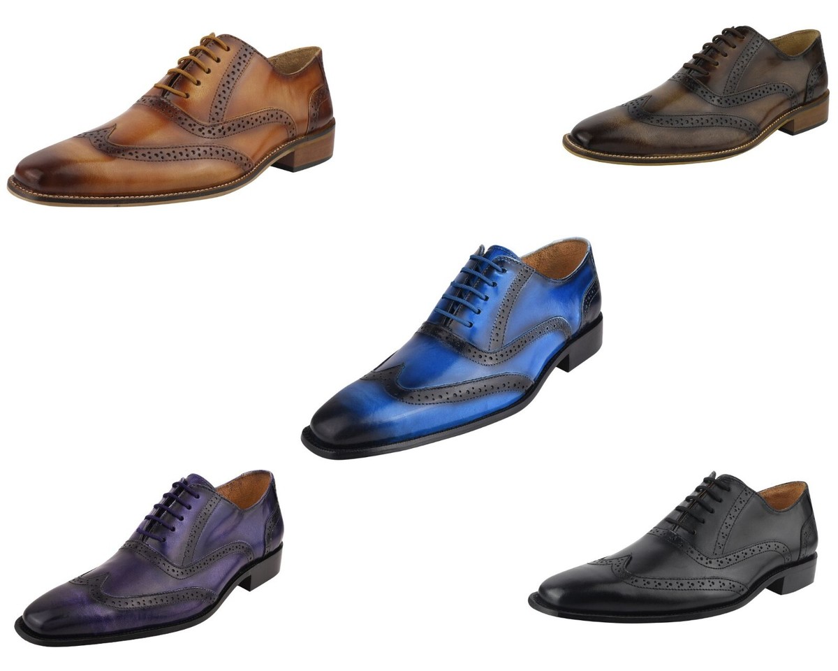 LIBERTYZENO Owen Man Made Oxford Style Dress Shoes Owen Leather Oxford Style Dress Shoes for Men - Orange and  main image 2