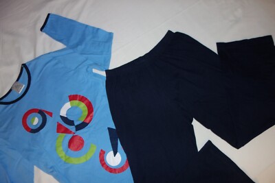 Benetton Schlafanzug Pyjama S 36 38 Shirt Schlafhose esprit Set Nachtwäsche