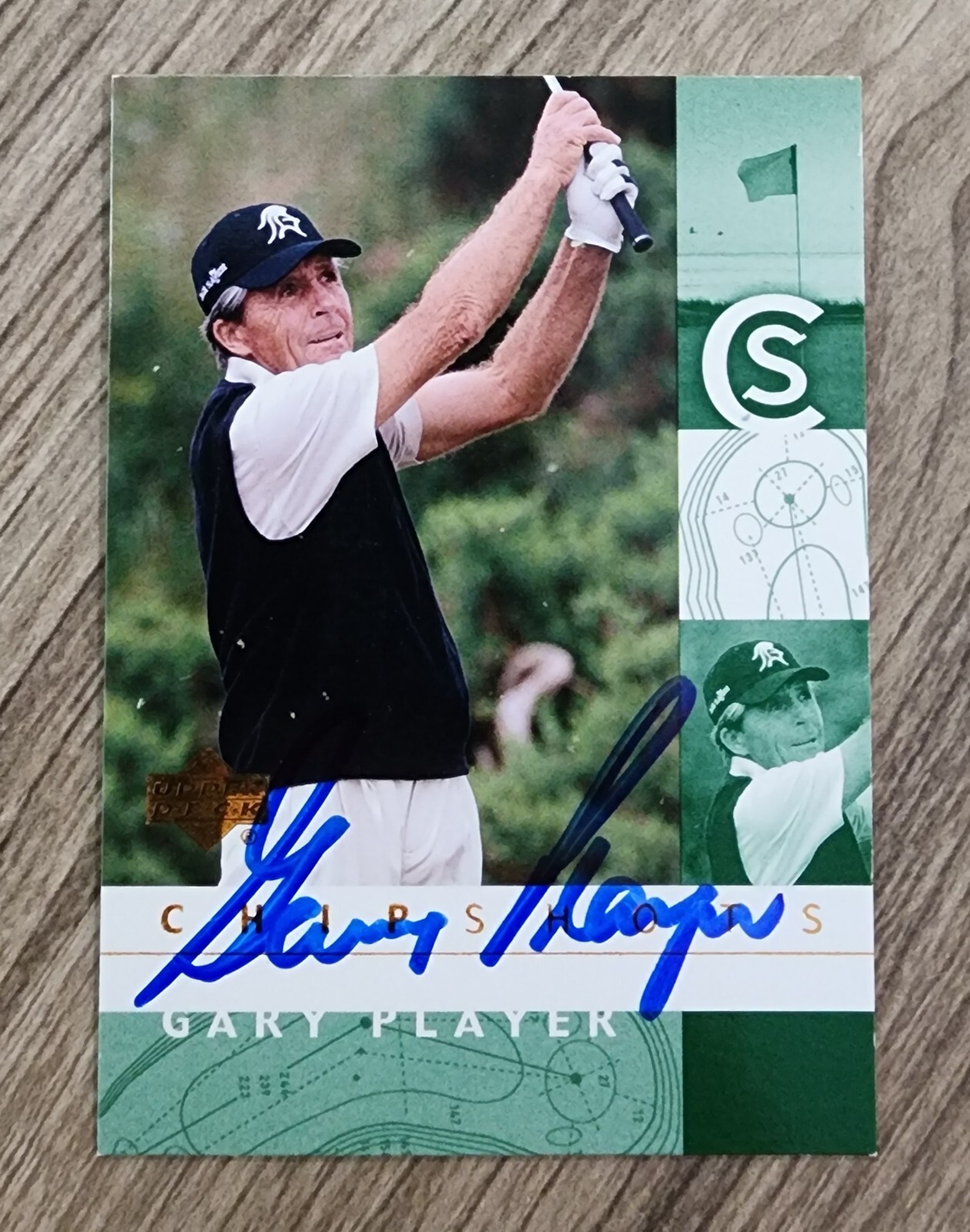 Gary Player Signed 2002 Upper Deck Card #96 Golf PGA Auto LEGEND RAD