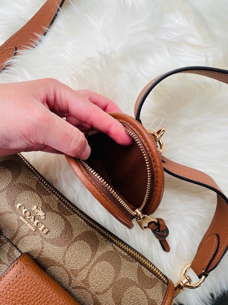 NWT Coach Pennie Crossbody With Coin Case In Signature Canvas