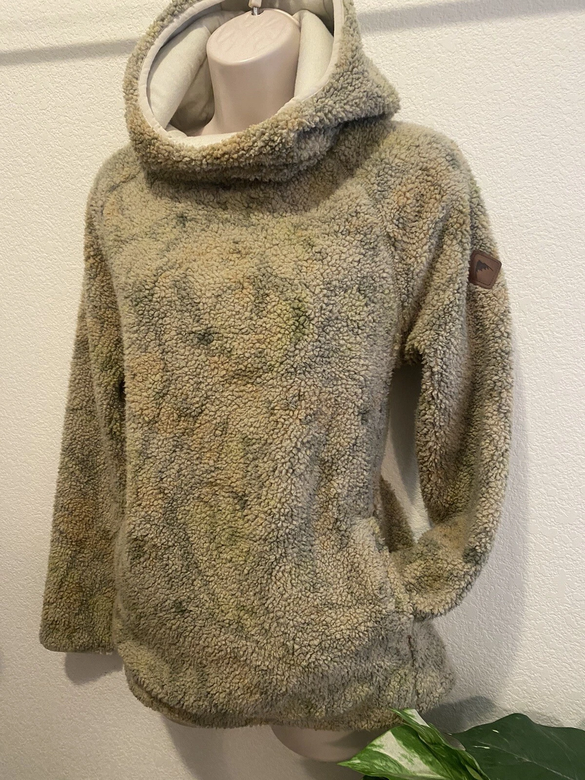 burton durable goods pull over fleece chunky thick warm hoodie