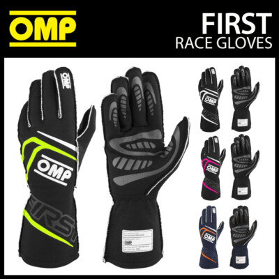 OMP First Racing Driver Gloves Entry Level Fireproof Spec FIA 8856-2018