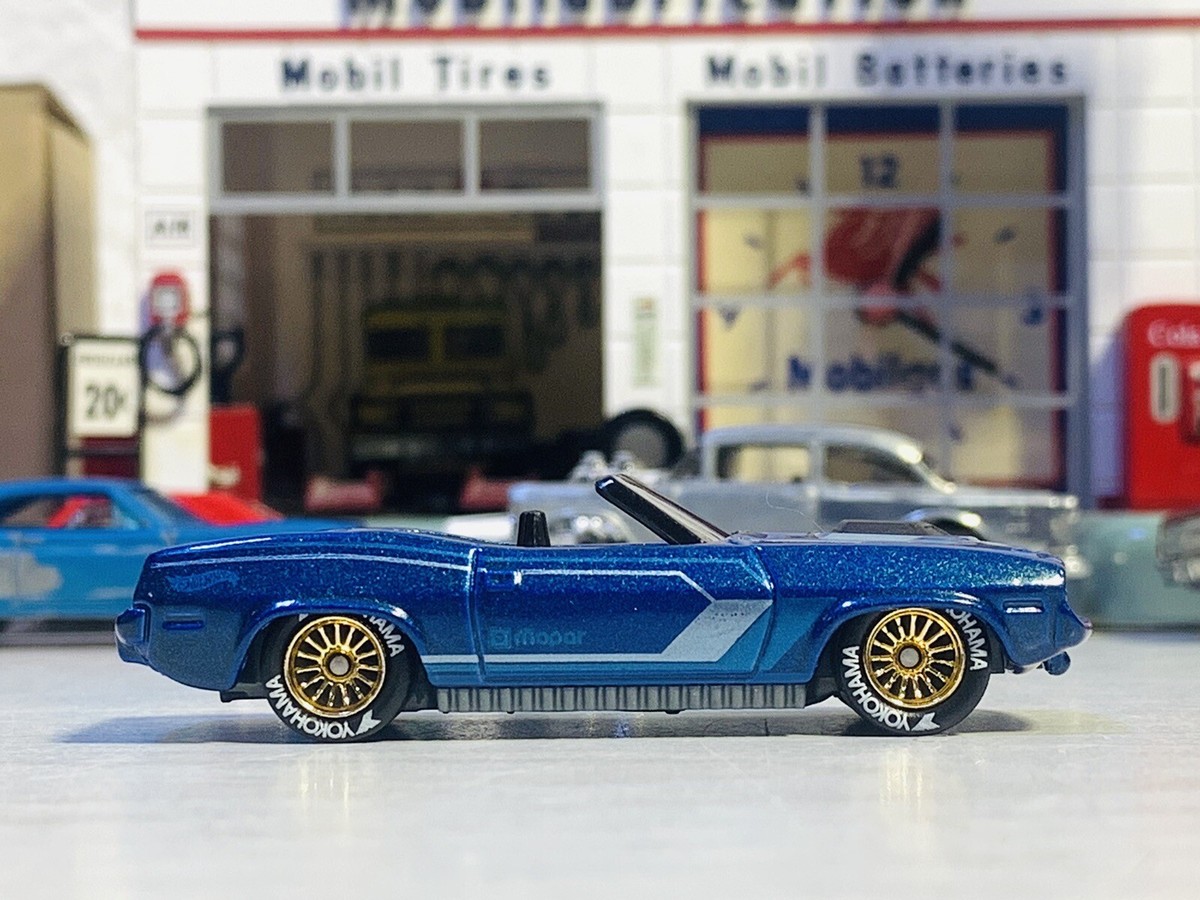 2024 Hot Wheels Blue 70 Plymouth Barracuda Convertible Custom