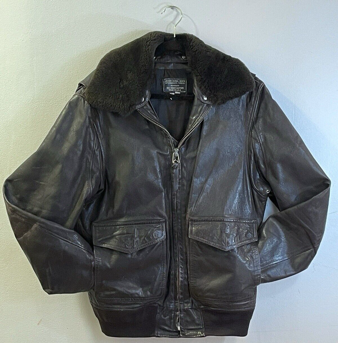 Vintage 1960s USN Flyers Intermediate Type G-1 Goatskin Jacket