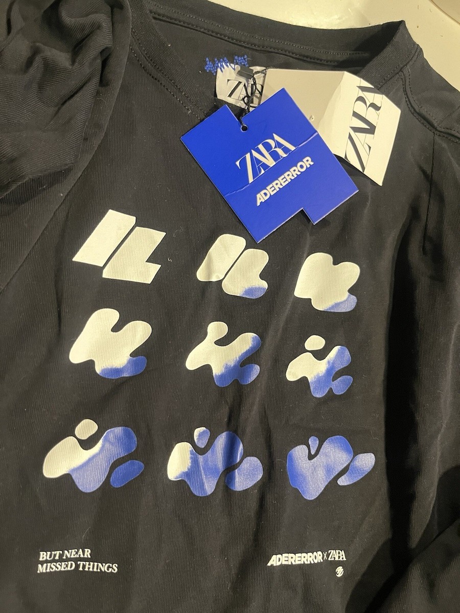 Tシャツ・カットソー Zara x Ader Error Premium Cotton Long Sleeve T-Shirt Black Zara x Ader Error Premium Cotton Long Sleeve T-Shirt Black