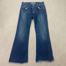 BKE CULTURE Women's Jeans Stretch Boot Cut Blue Denim Buckle 28 X 26 Altered 