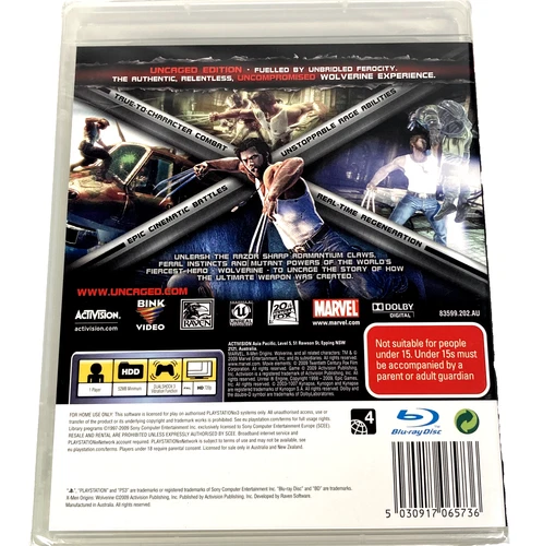 X-Men Origins Wolverine Uncaged Edition PlayStation 3 PS3 (2009) New & Sealed - Picture 5 of 14