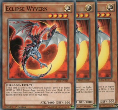 yugioh 3x Eclipse Wyvern SR02-EN015 COMMON 1AUFLAGE ENGLISCH