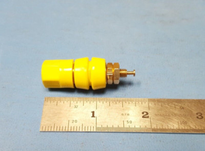 Abbatron HH Smith 257-107 Binding Post Yellow, Insulated HexShaped