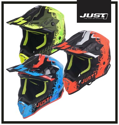NEW JUST1 J38 MASK MOTOCROSS ENDURO MX MOTO-X OFF ROAD SAFTEY CRASH HELMET  UK - Main Image