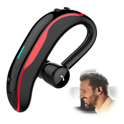 Wireless Bluetooth Earphone Music Headset Business Trucker Driver Earbud w/ Mic