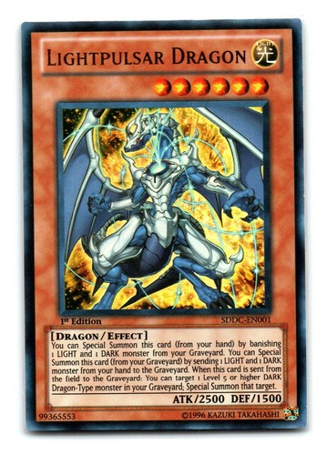 yugioh lightpulsar dragon deck Amazon.com: YU-GI-OH! - Lightpulsar Dragon (SDDC-EN001) - Structure Deck:  Dragons Collide - 1st Edition main image 1
