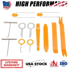 Auto Radio Trim Removal Tool Door Clip Panel Dash Audio Stereo Pry Moulding Kit