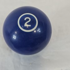 VTG Solid Navy Blue Pool Ball 2 - White Number - Unbranded Billiard Replacement