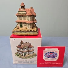Village Americana AH21 Liberty Falls Train Station 1993 Holiday Village Dillards