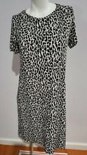 NEW MICHAEL KORS ANIMAL PRINT SHORT SLEEVE STRETCH DRESS SIZE XS