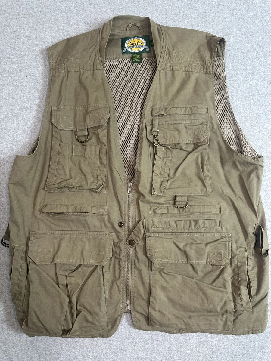 Cabelas Gilet de Chasse Pêche Homme XL Tan Extérieur