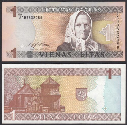 Litwa - Litunia 1 Talonas Banknot 1994 Pick 53a UNC (1) (31867 - Zdjęcie 1 z 1