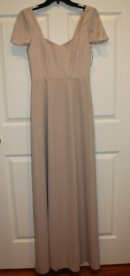 white spring dress for bridal shower Beige linen wrap dress