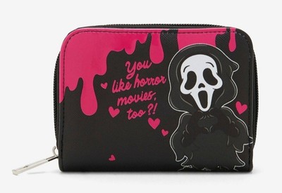 Ghost Face Pink Blood ''You Like Horror Movies Too?'' WALLET NWT! Valentine's 