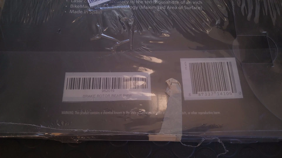Nuevo disco de freno trasero BMW / rotor Bikemaster 962019 Foto 2 de 3
