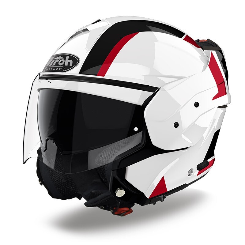 Casco Modular Airoh MATHISSE Explore Red Glosado - Tamaño XL