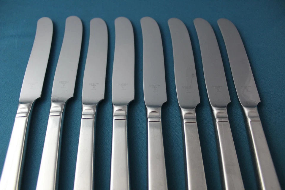 8 Dinner Knives Hollow Gorham ADRIA GLOSSY Stainless Japan 9 1/4" - Image 3 of 4