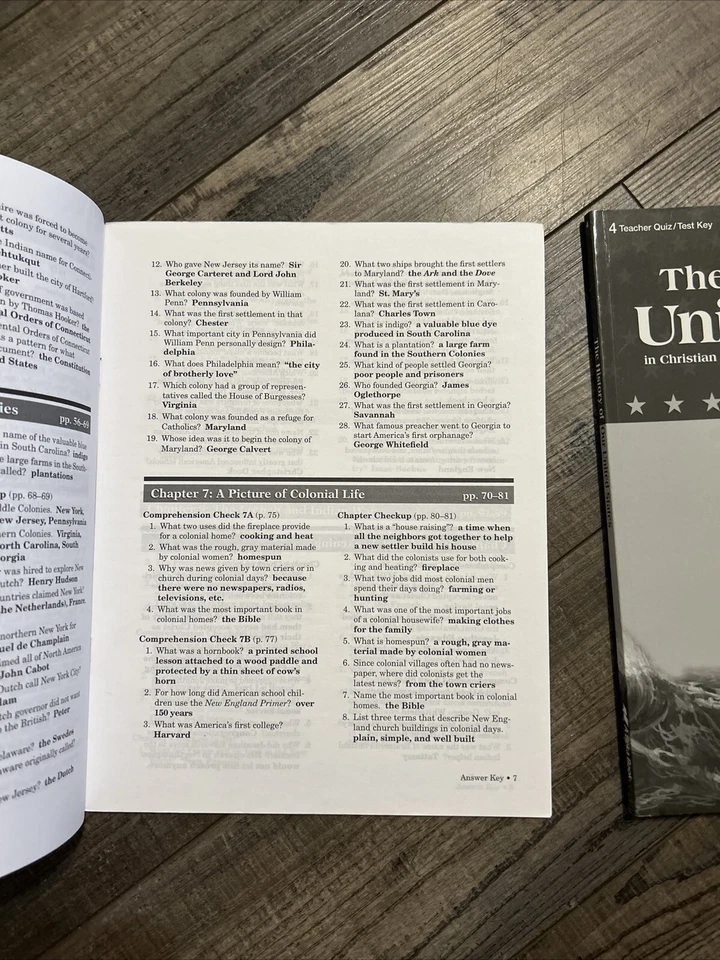 A Beka Book The History Of Our United States Teacher Quiz And Test Key 4th Grade - Image 4 of 4