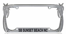 Sb Sunset Beach Nc Palm Tree Metal License Plate Frame Car Suv W2 Sb Sunset Beach Nc Palm Tree Metal License Plate Frame Car Suv W2