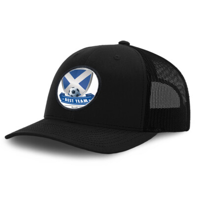 Patch Hat Trucker Baseball Cap Scotland Soccer Best Team Shield Cotton