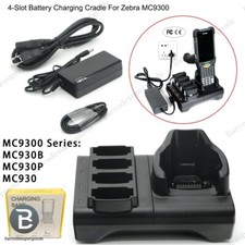 4-Slot Battery Charging Cradle Base Kit For Zebra MC9300 MC930B MC930P MC930