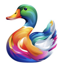 Colorful Duck Sticker Decal