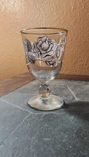 Libbey ROSE BOUQUET Water Goblet Glass 5 1/2"