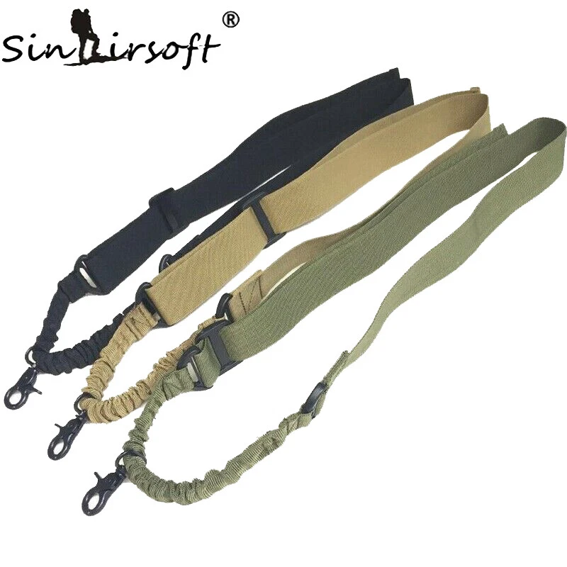 Adjustable Single 1 One Point Rifle Sling Bungee Tactical Airsoft AEG Gun Strap - Image 2 of 4