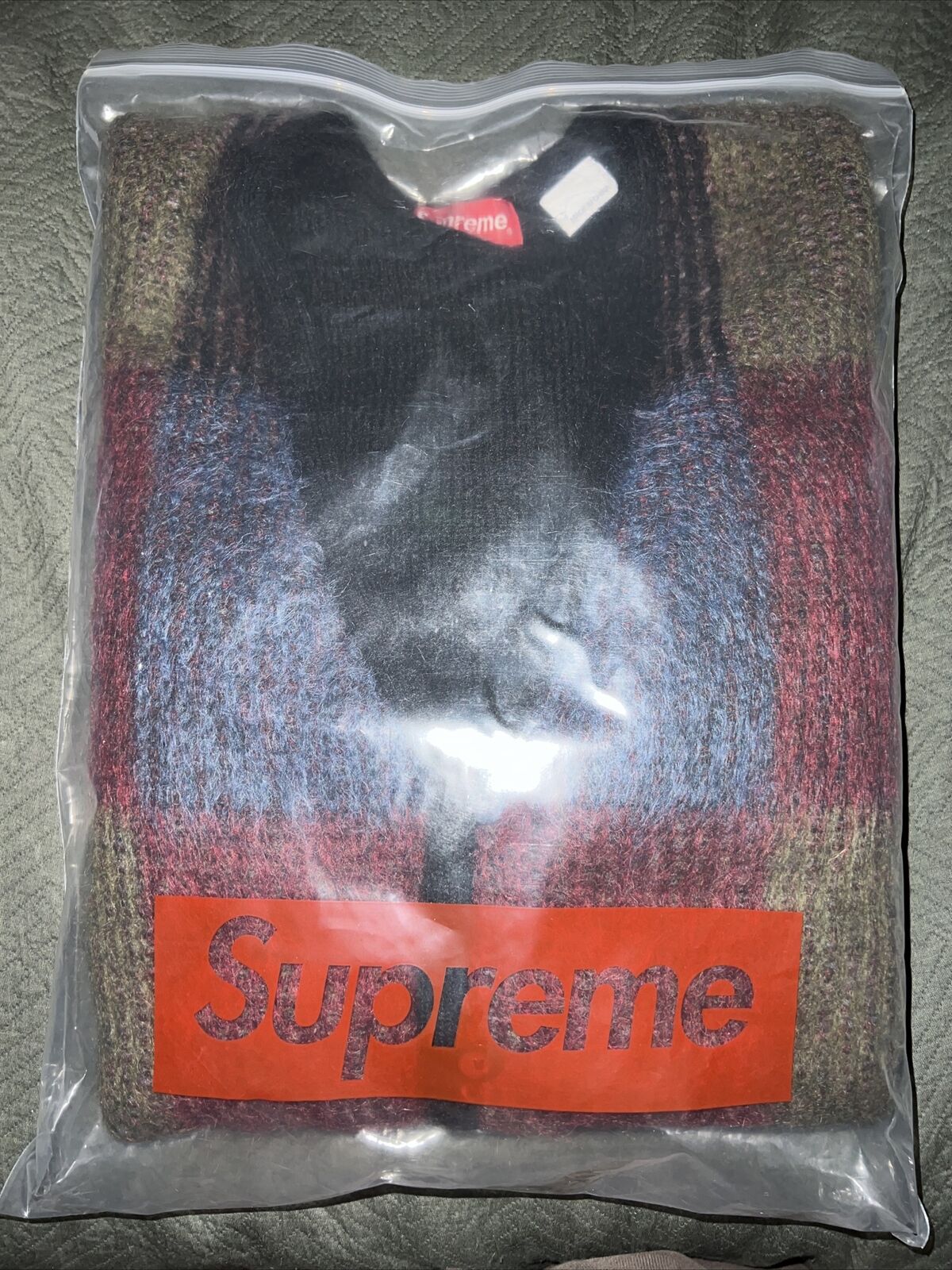 Supreme Brushed Grid Cardigan   Black XLarge   IN HAND! Free Fast