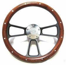 Custom Mahogany Steering Wheel Kit 1995-2002 Chevy Full Size Trucks Yukon Custom Mahogany Steering Wheel Kit 1995-2002 Chevy Full Size Trucks Yukon