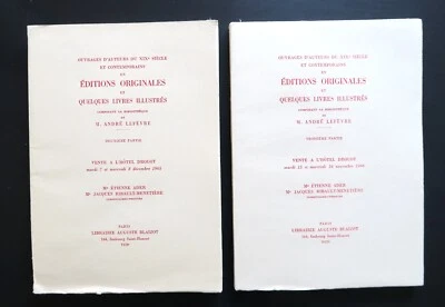 VENTE BIBLIO. André LEFEVRE EDITIONS ORIGINALES LIVRES ILLUSTRES DROUOT 1965 - - Photo 1/4