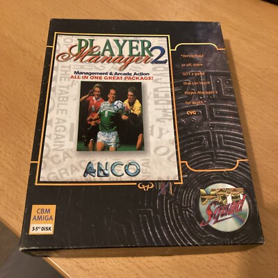 PLAYER MANAGER 2 - CBM Anco Amiga Spiel, MIT Squad. Verpackt mit Disks und Handbuch