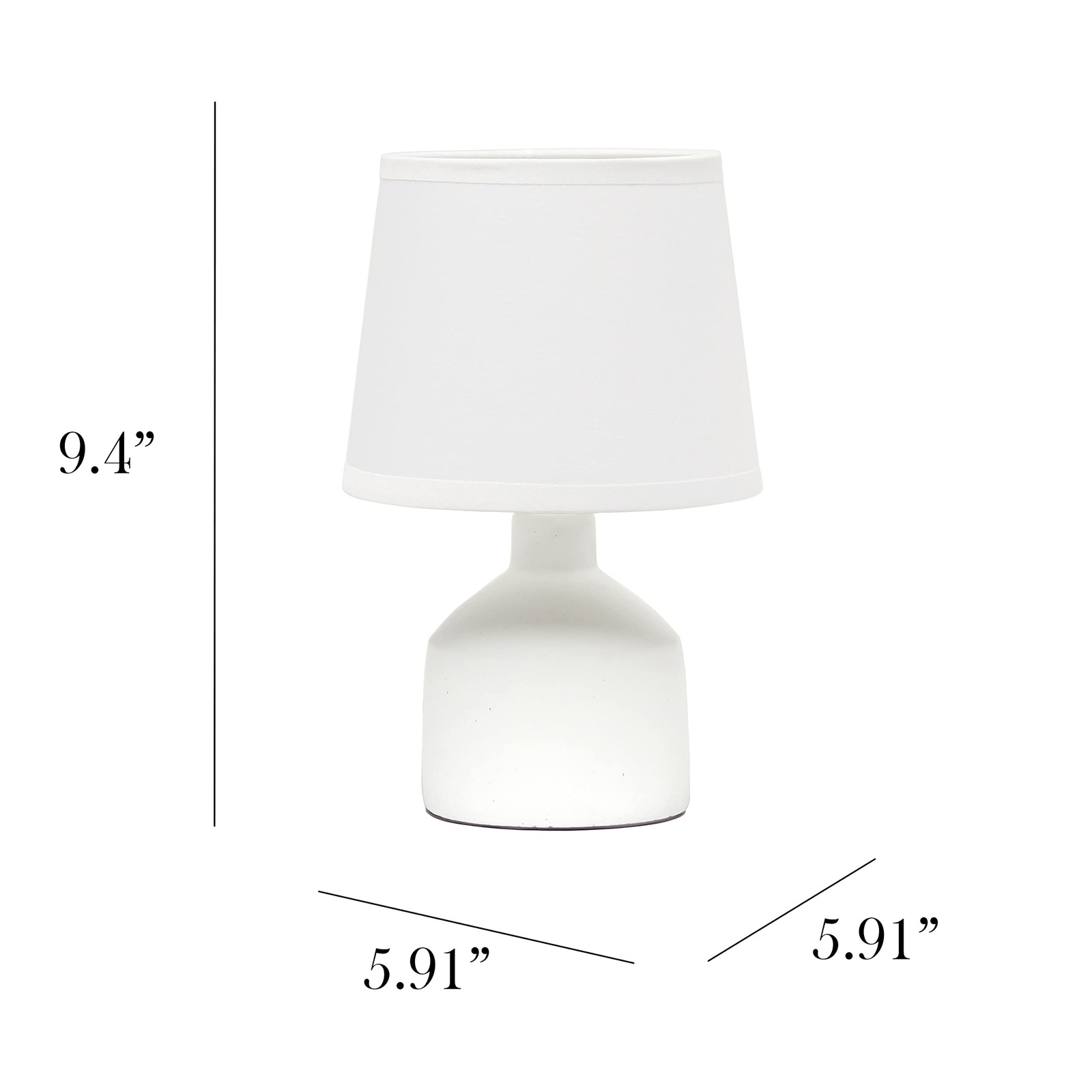 LT2080-OFF Mini Bocksbeutal Concrete Table Lamp, Off White thumbnail 4