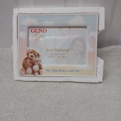 Gund Geschenke Fotorahmen Ich und meine Schwester 6 x 8 in Neu im Karton Foto 4 x 6         