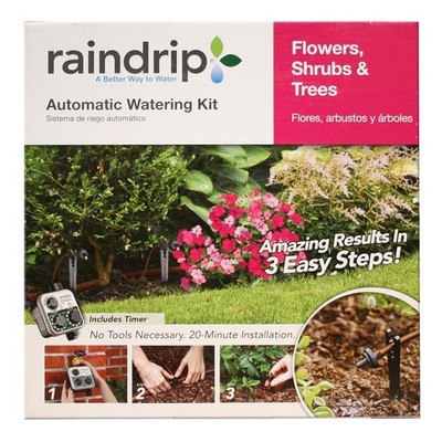 Raindrip Drip Irrigation Tree and Shrub Kit w/ Timer Regulator