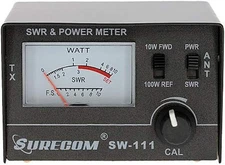 Mcbazel SURECOM SW-111 100 Watt SWR/Power Meter for CB Radio Antenna