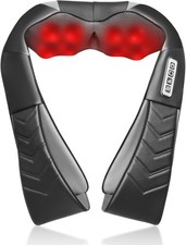 Shiatsu Neck and Back Massager, Electric Shoulder Massager with Heat, Black