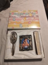 Vintage Russell Collection Christining Baby Set Silver Or Silver Plated In Box