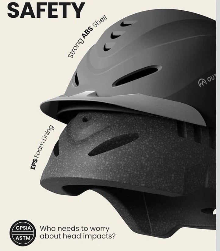 OutdoorMaster Equestrian Helmet, Horse Riding Helmet with Sun Visor, Adjustable.