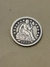 1853 P Seated Liberty Silver Dime CHOICE VF Coin