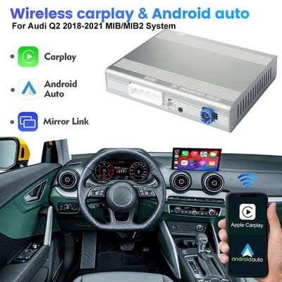 Wireless Apple Carplay Android Auto Decoder for Audi Q2 2018-21 MIB/MIB2 System