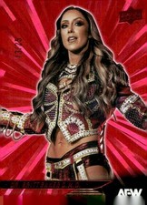 2025 Upper Deck AEW #37 Dr. Britt Baker D.M.D. Outburst Red Holofoil 13/25